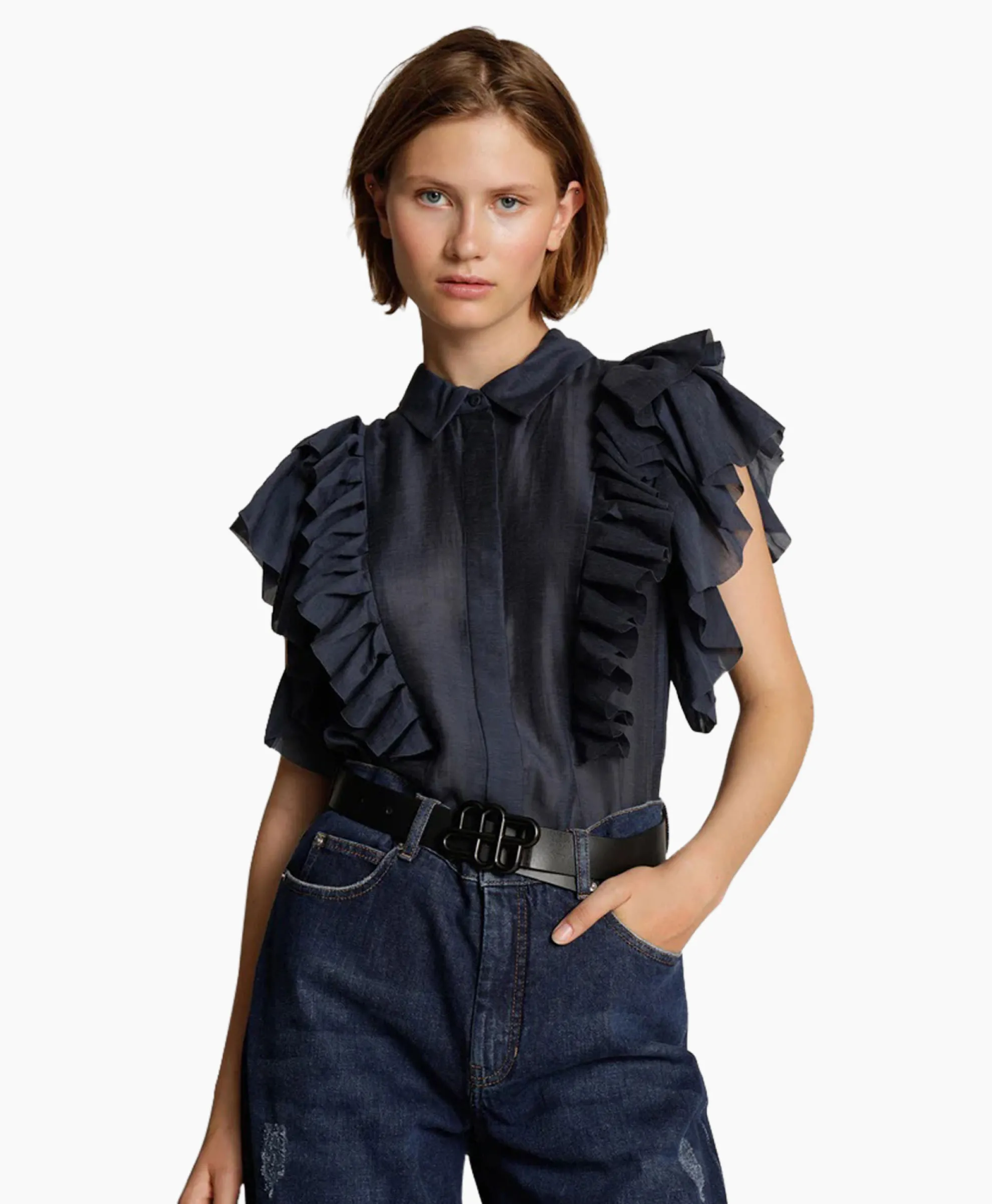 Munthe Blouse Must Donker Blauw