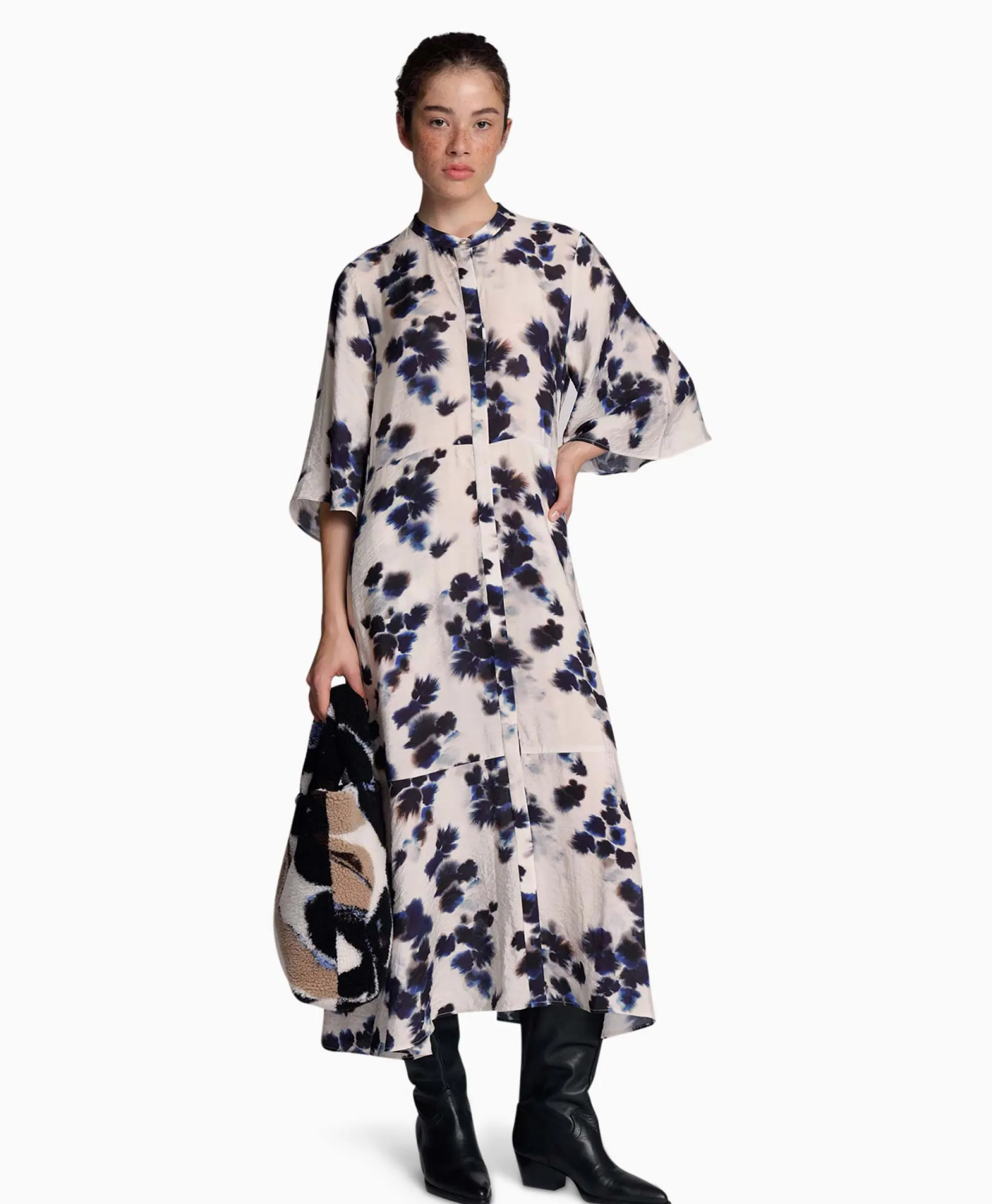 Munthe Midi Jurk Lysander Blauw