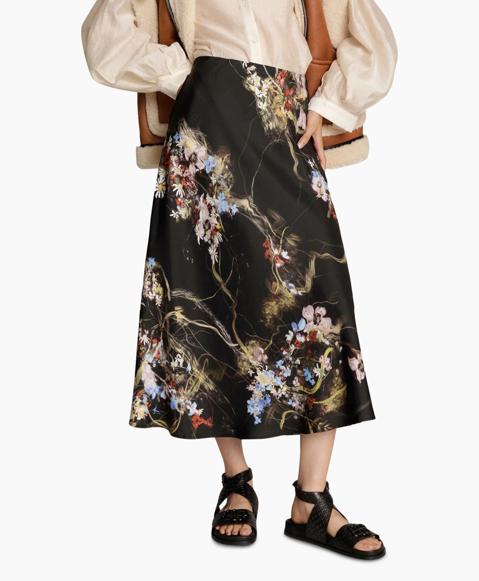 Munthe Midi Rok Carson Off White