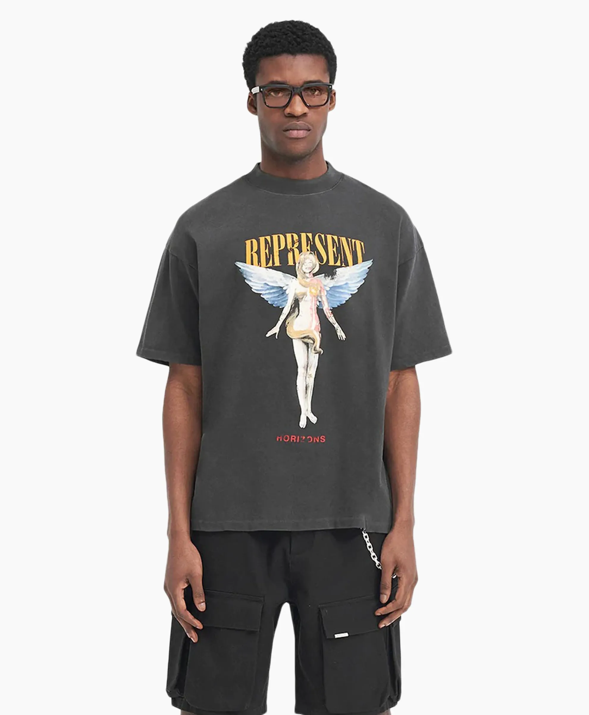 Represent T-Shirt Korte Mouw Rebornzwart