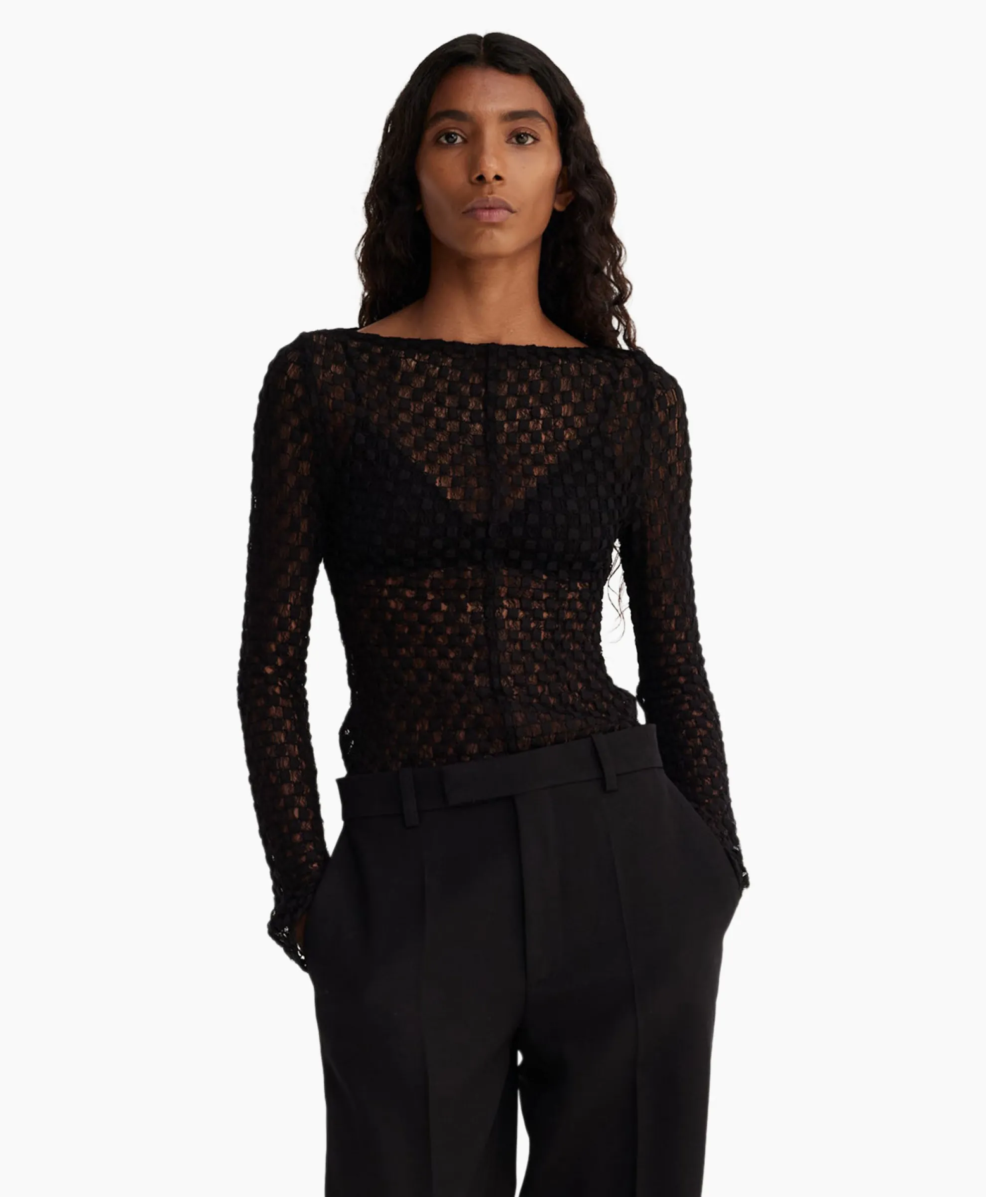 Rohe Top Lace Zwart