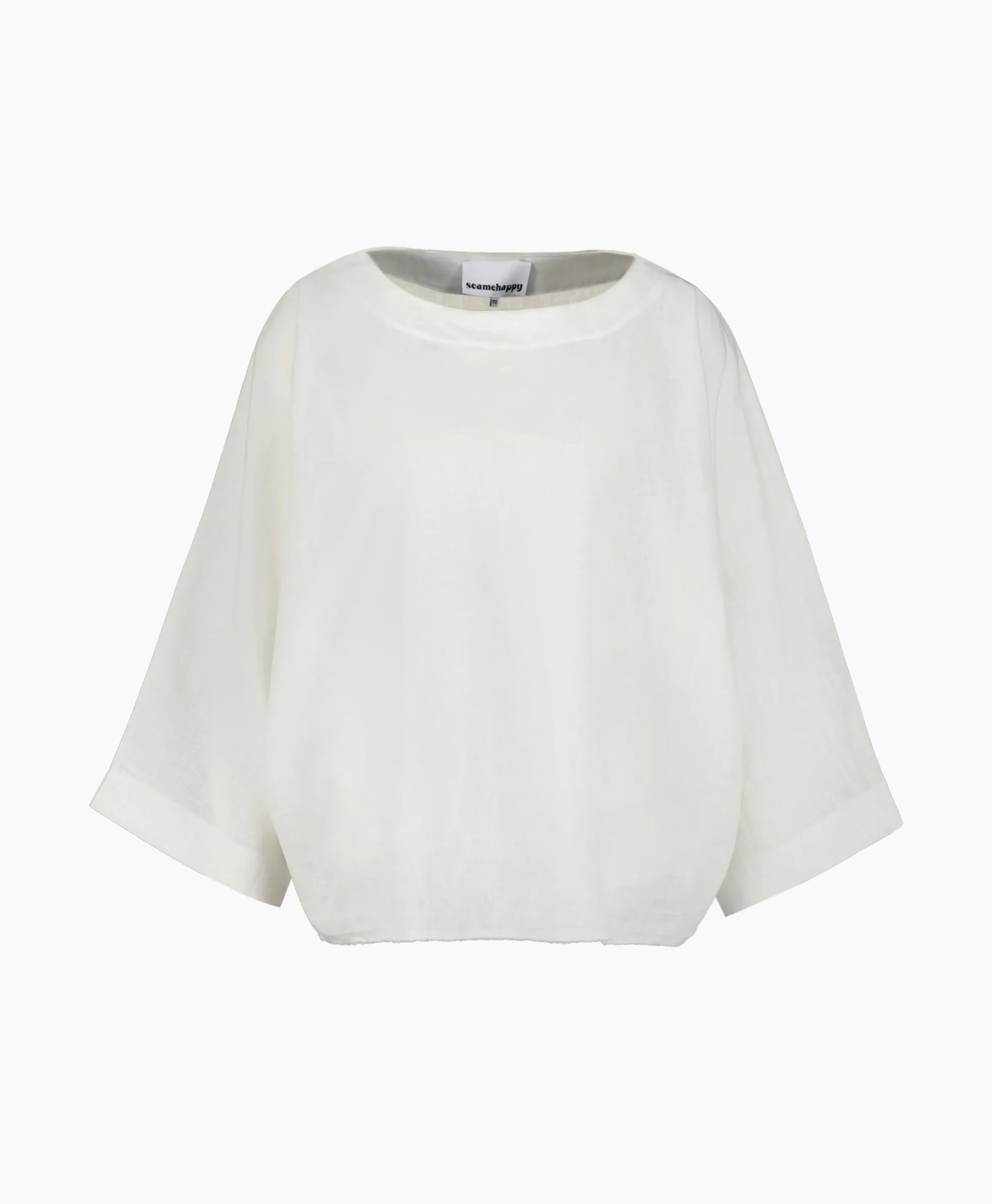 Sea Me Happy Top Moorea Linen Off White