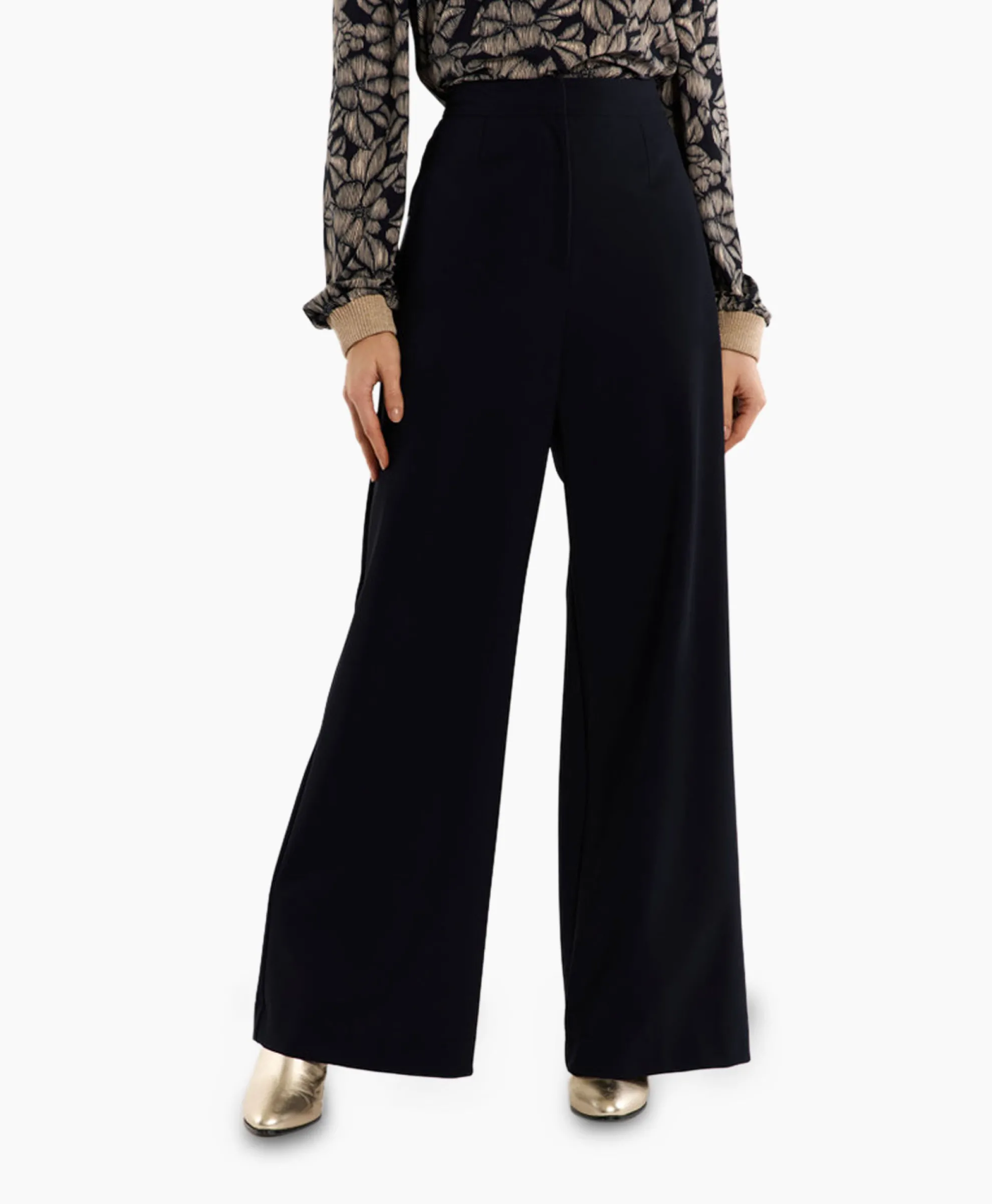 Studio Anneloes Broek Holly Bonded Trousers Donker Blauw