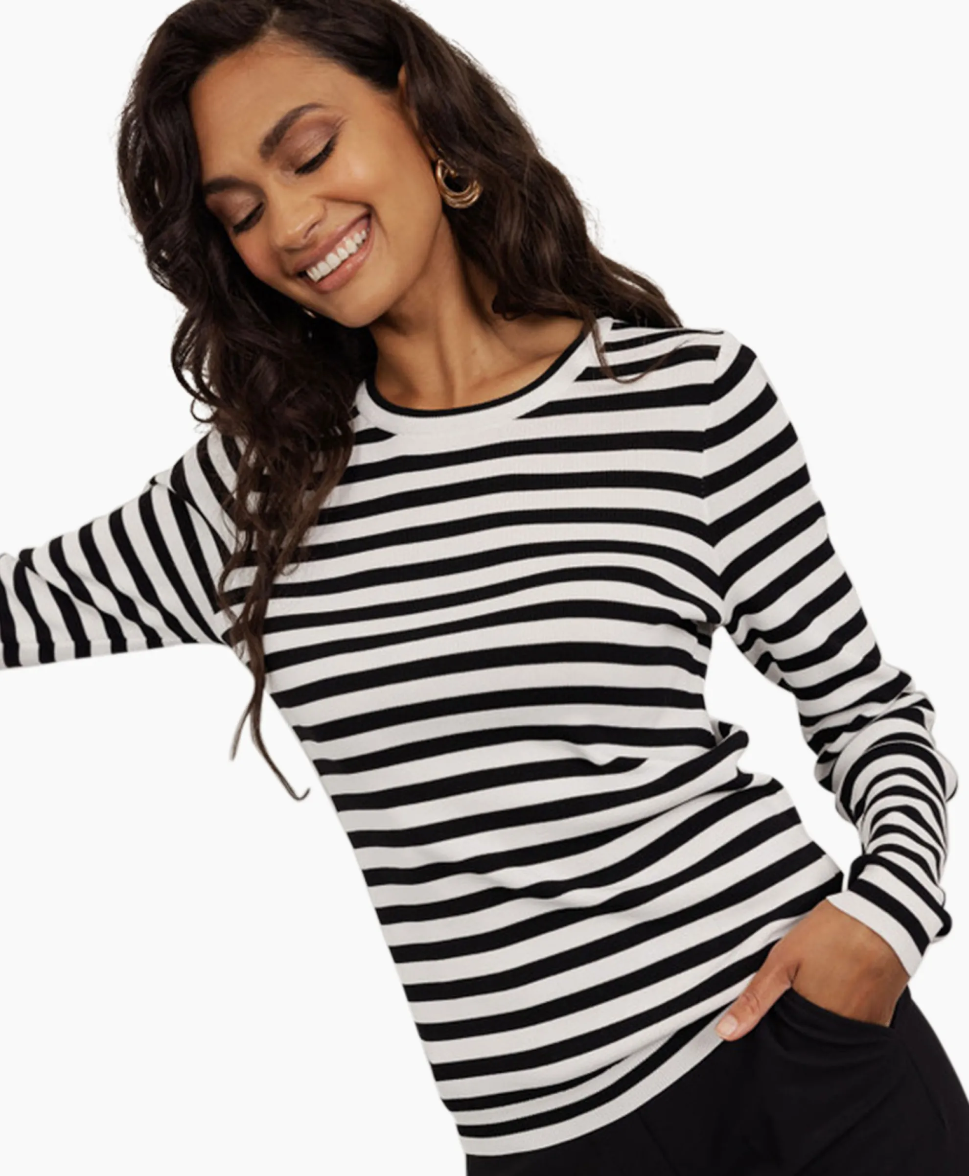 Studio Anneloes Pullover Luna Stripe Ecru