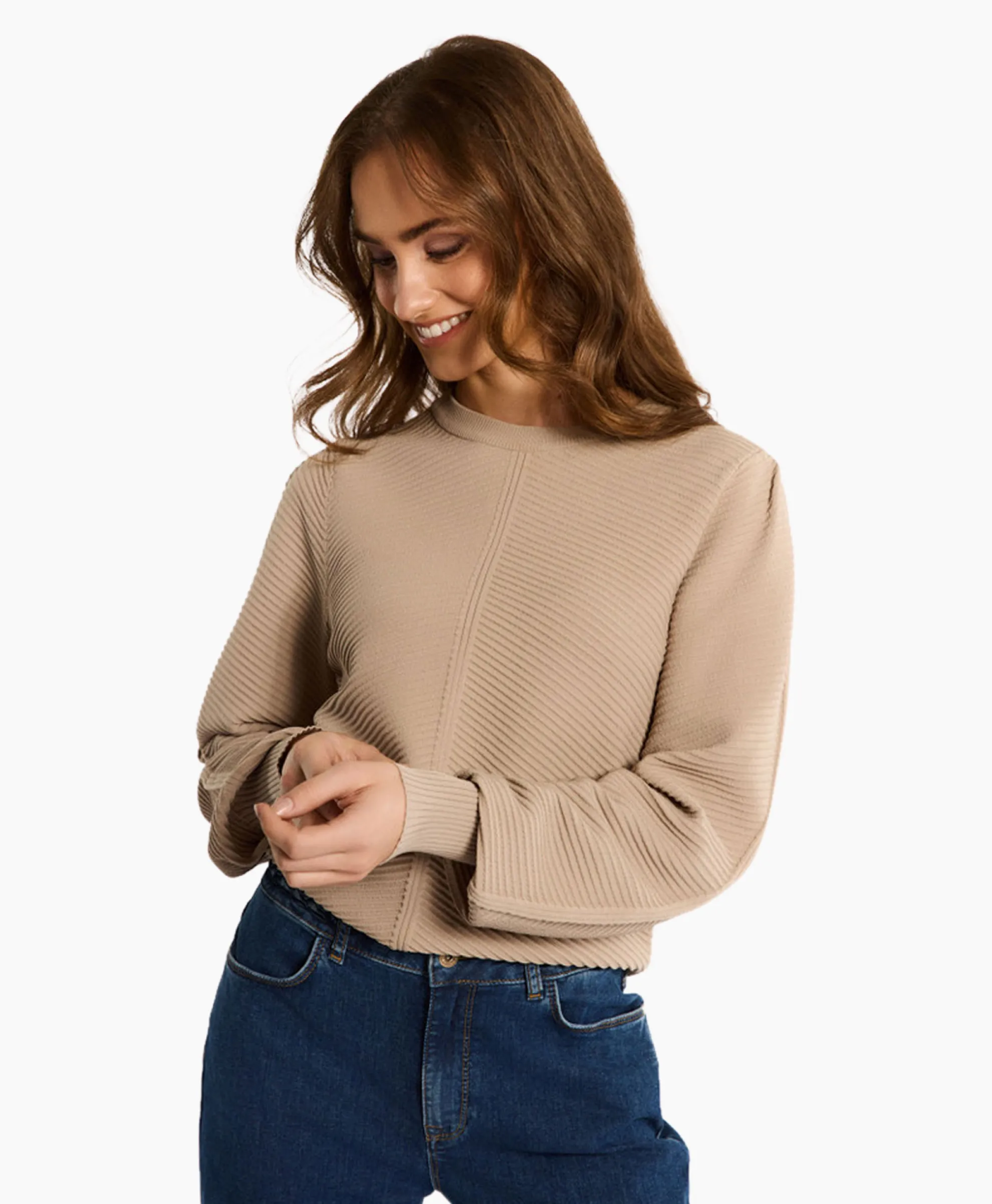 Studio Anneloes Pullover Erika Rib Zand