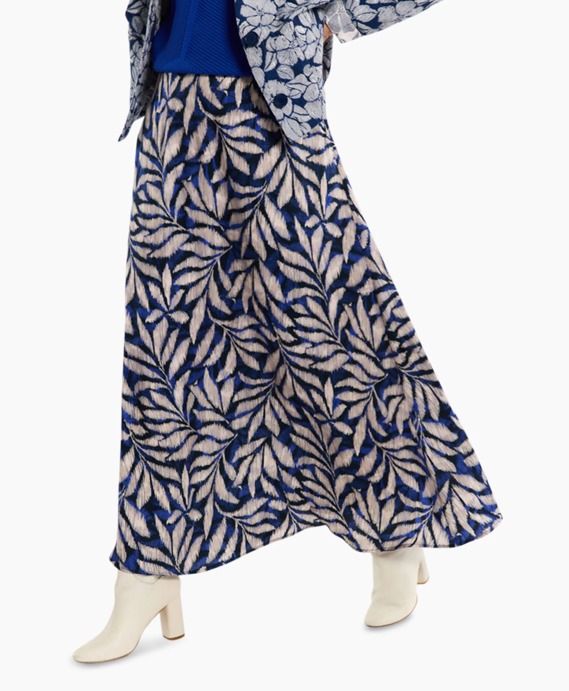 Studio Anneloes Rok Janou Satin Flower Skirt Blauw