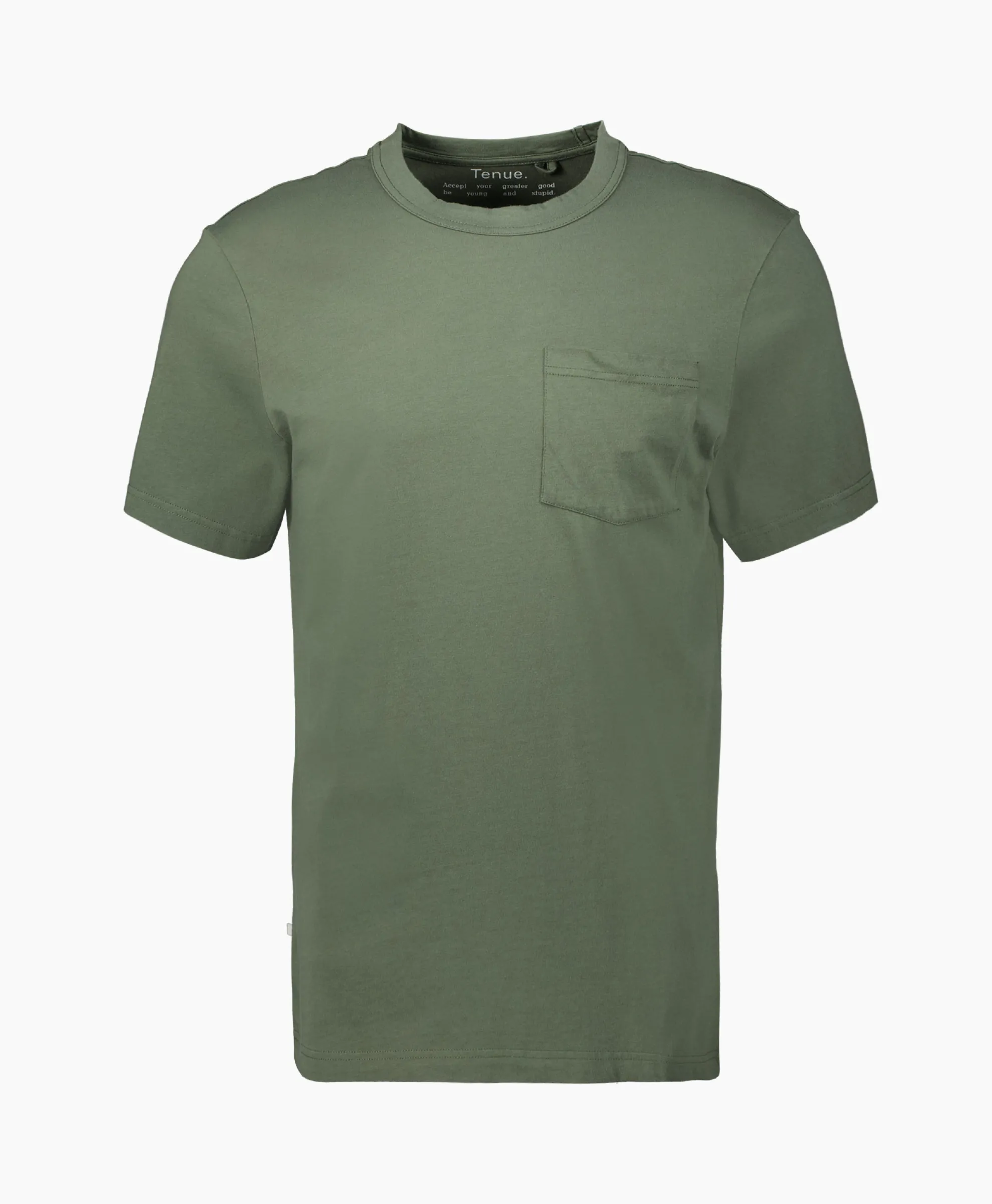Tenue. T-Shirt Korte Mouw John Pocket Tee Khaki