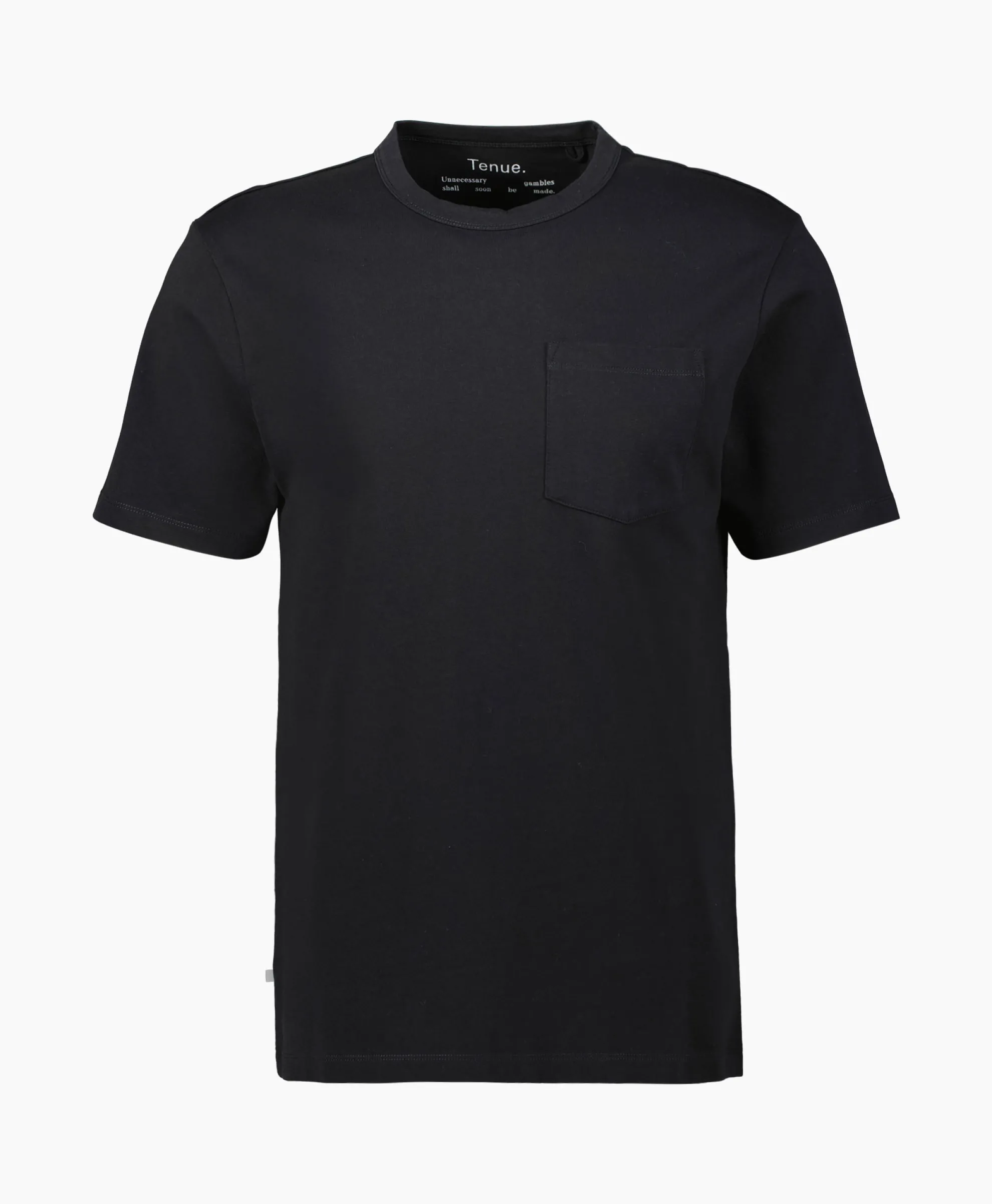 Tenue. T-Shirt Korte Mouw John Pocket Tee Zwart