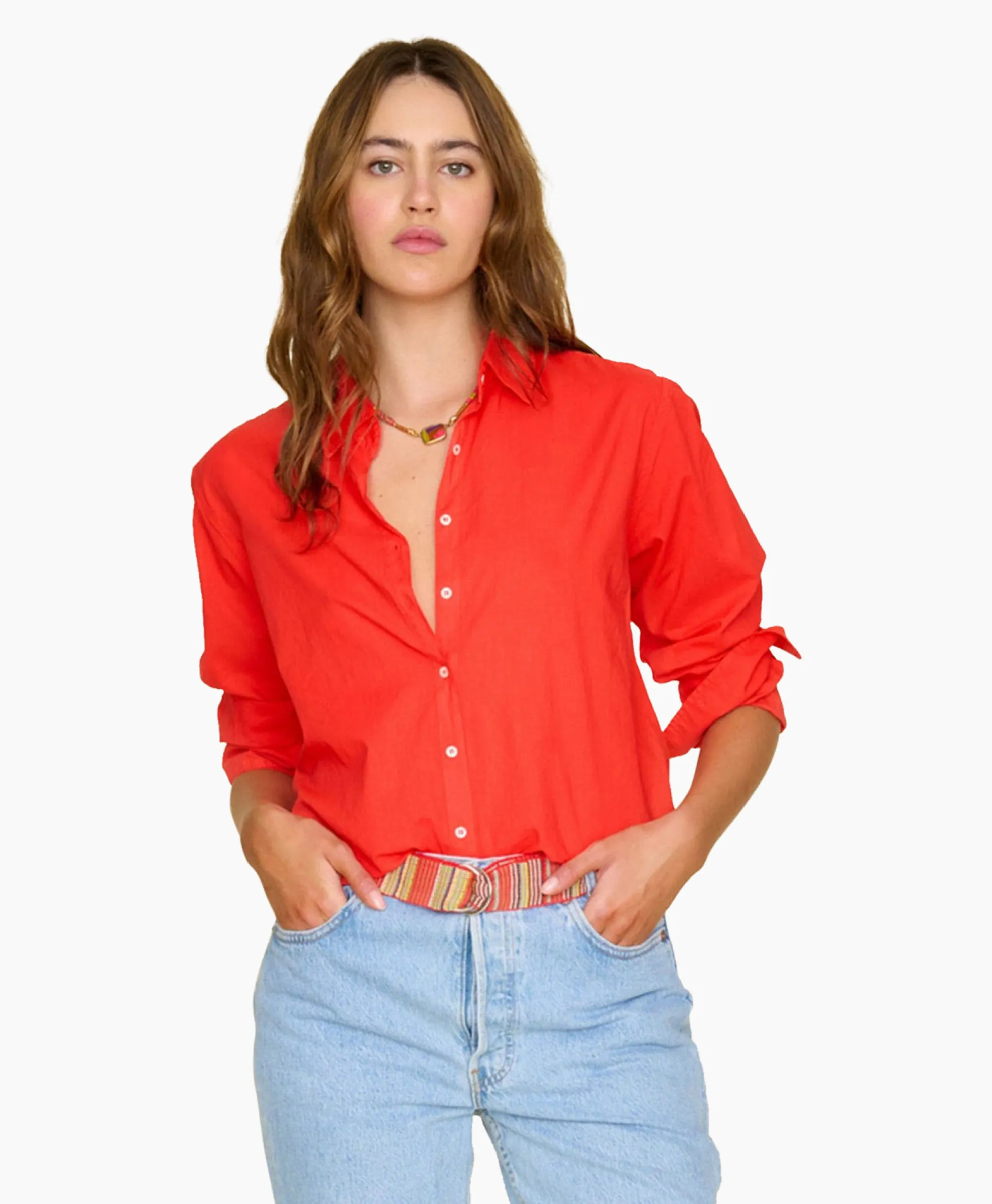 Xirena Blouse Beau Rood