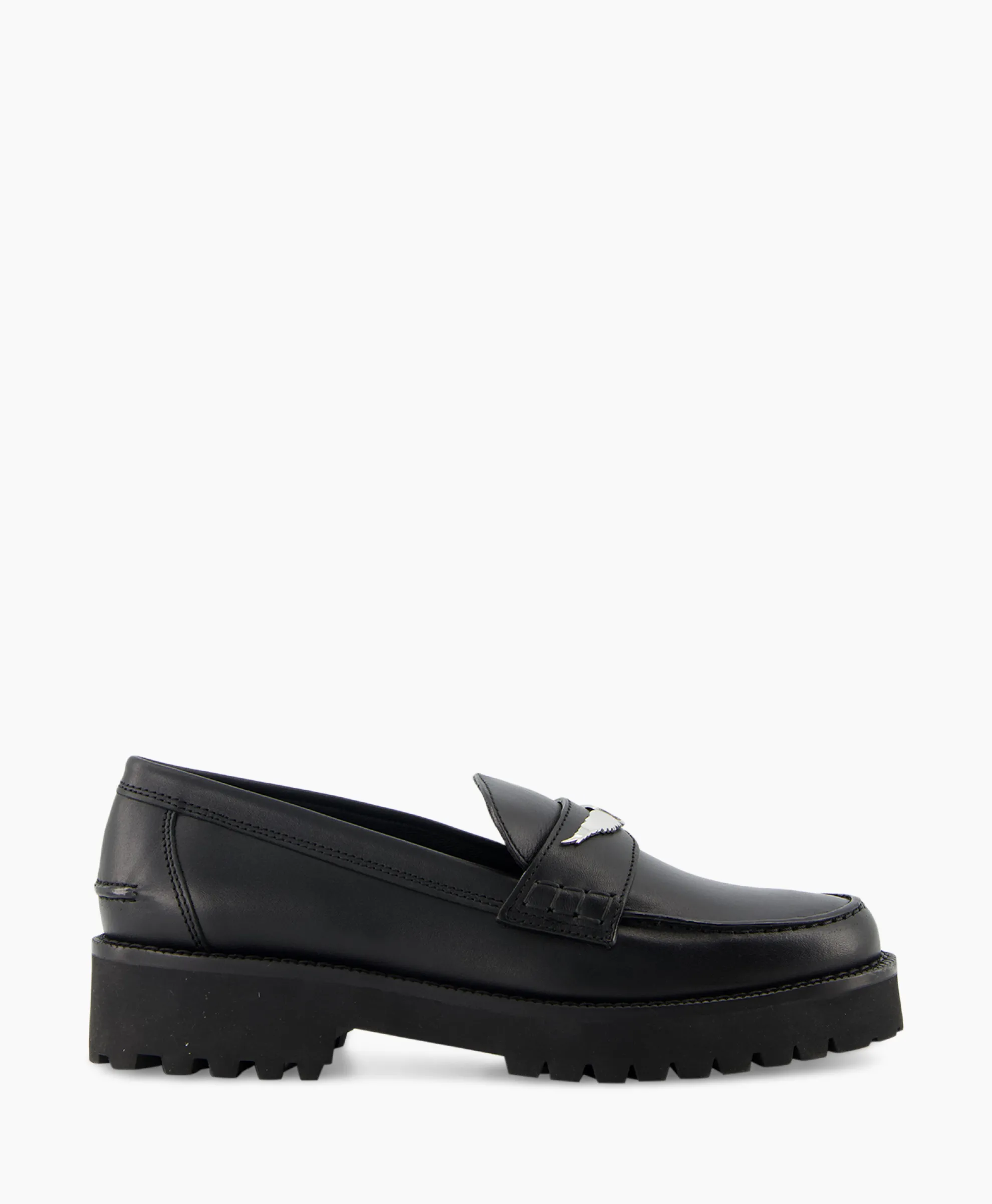 Zadig & Voltaire Loafer Joecassin Semy-Shiny Calfskin Zwart