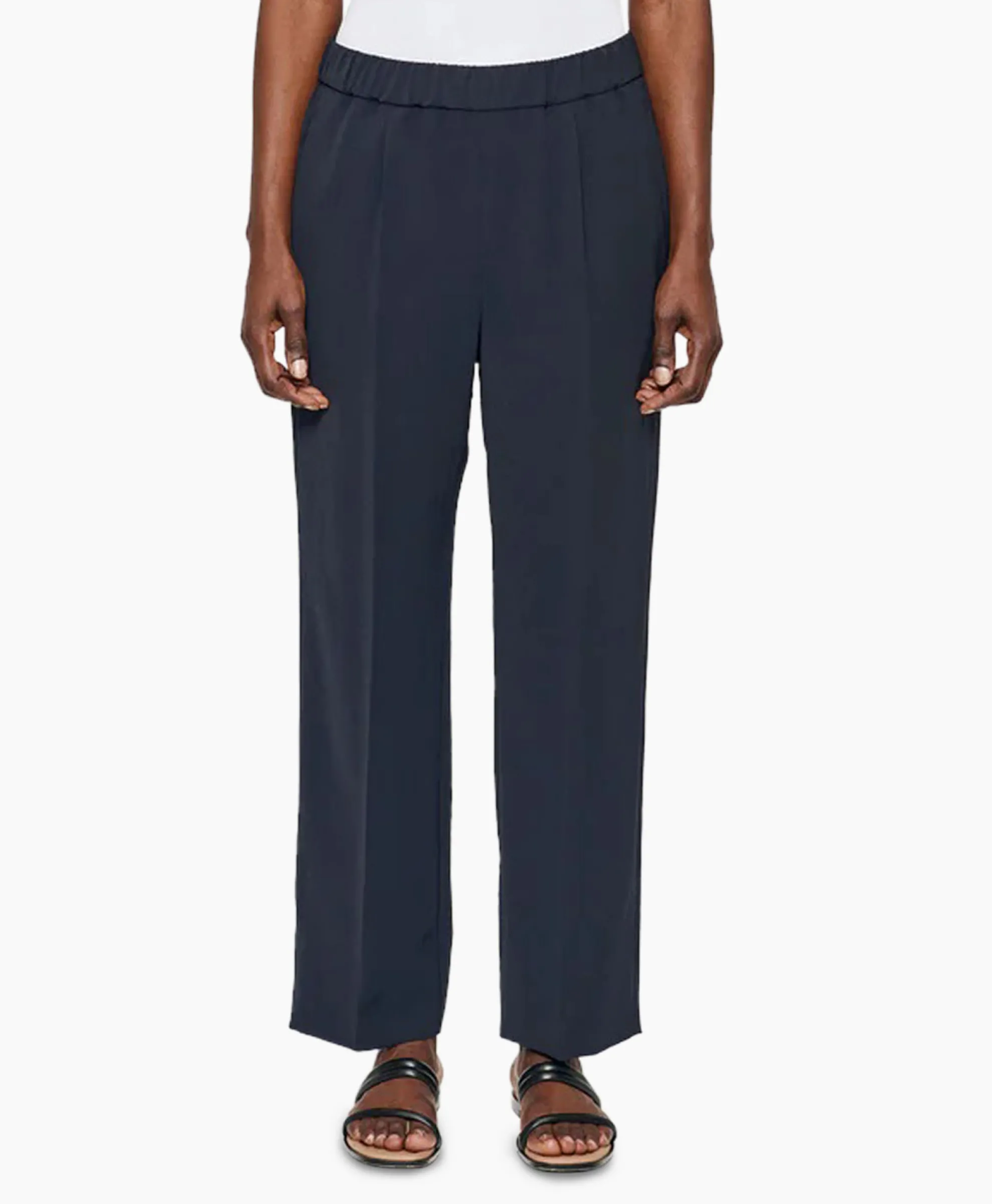 Zenggi Chino Japanese Crepe Relaxed Donker Blauw